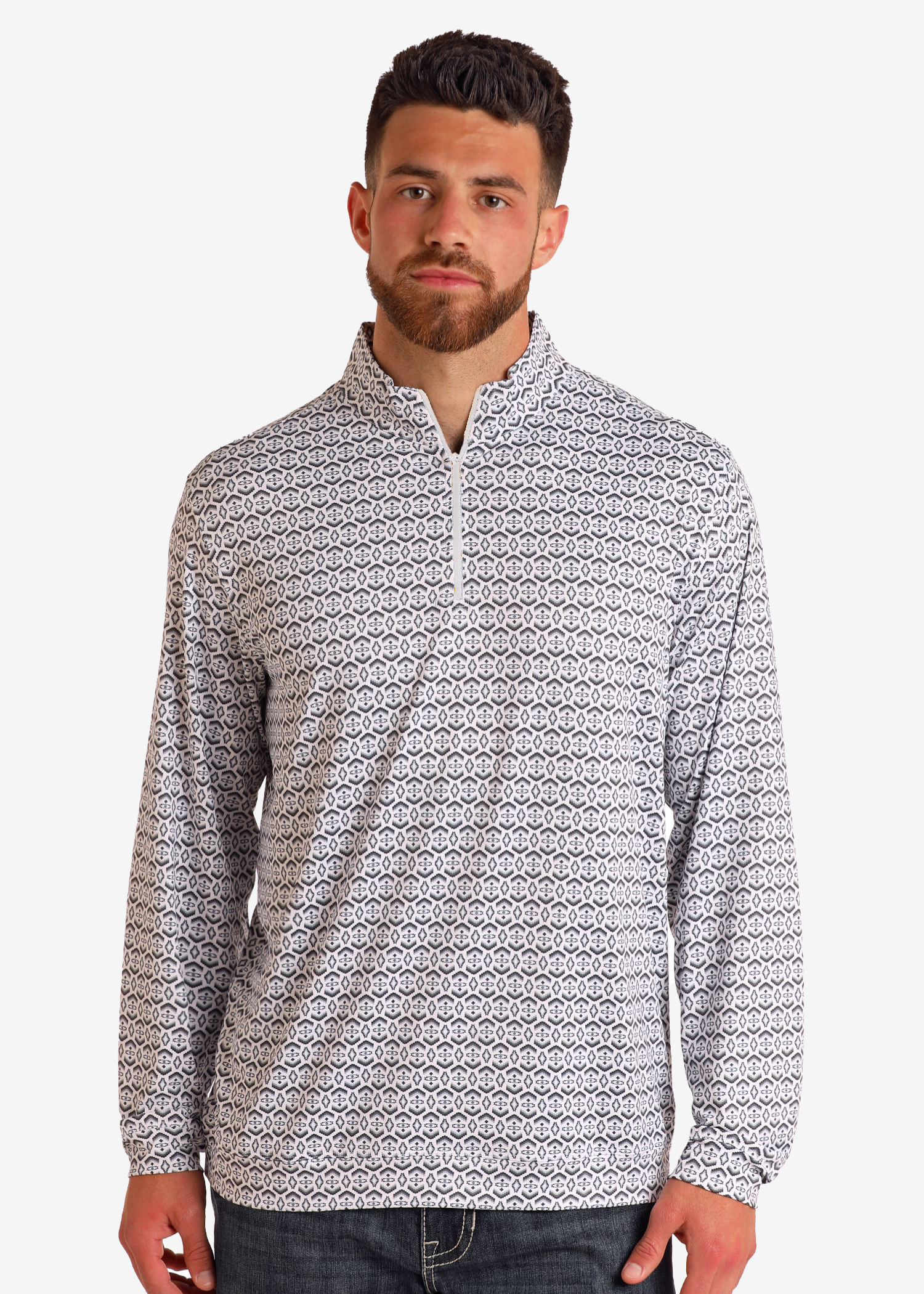 Small Aztec Print Performance Pullover