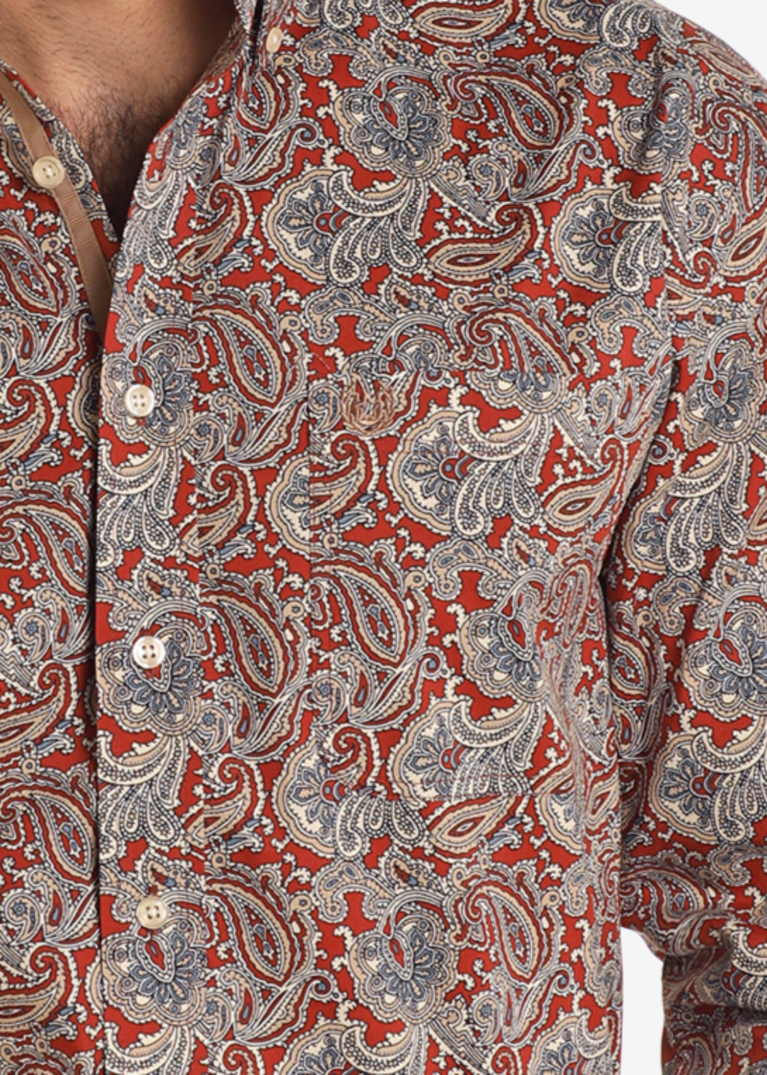 Rough Stock Paisley Long Sleeve Button Down Shirt