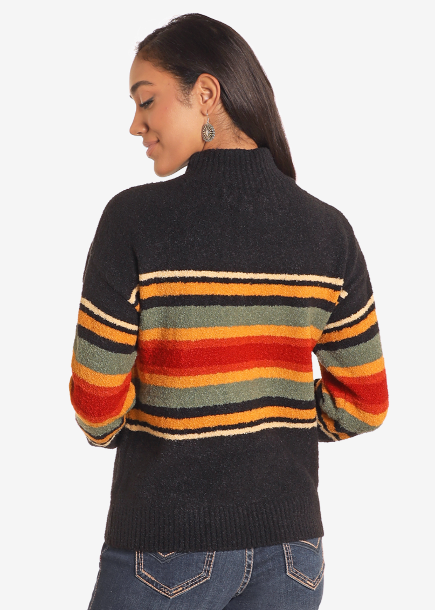 Aztec Mock Neck Sweater