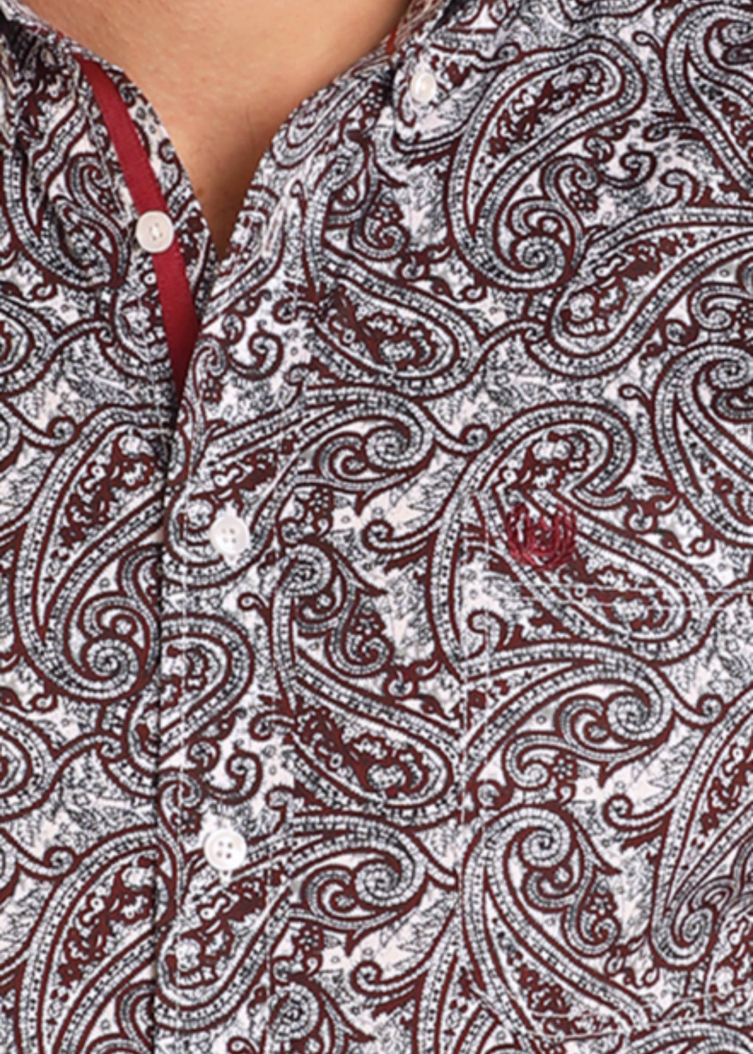 Rough Stock Paisley Print Long Sleeve Snap Shirt