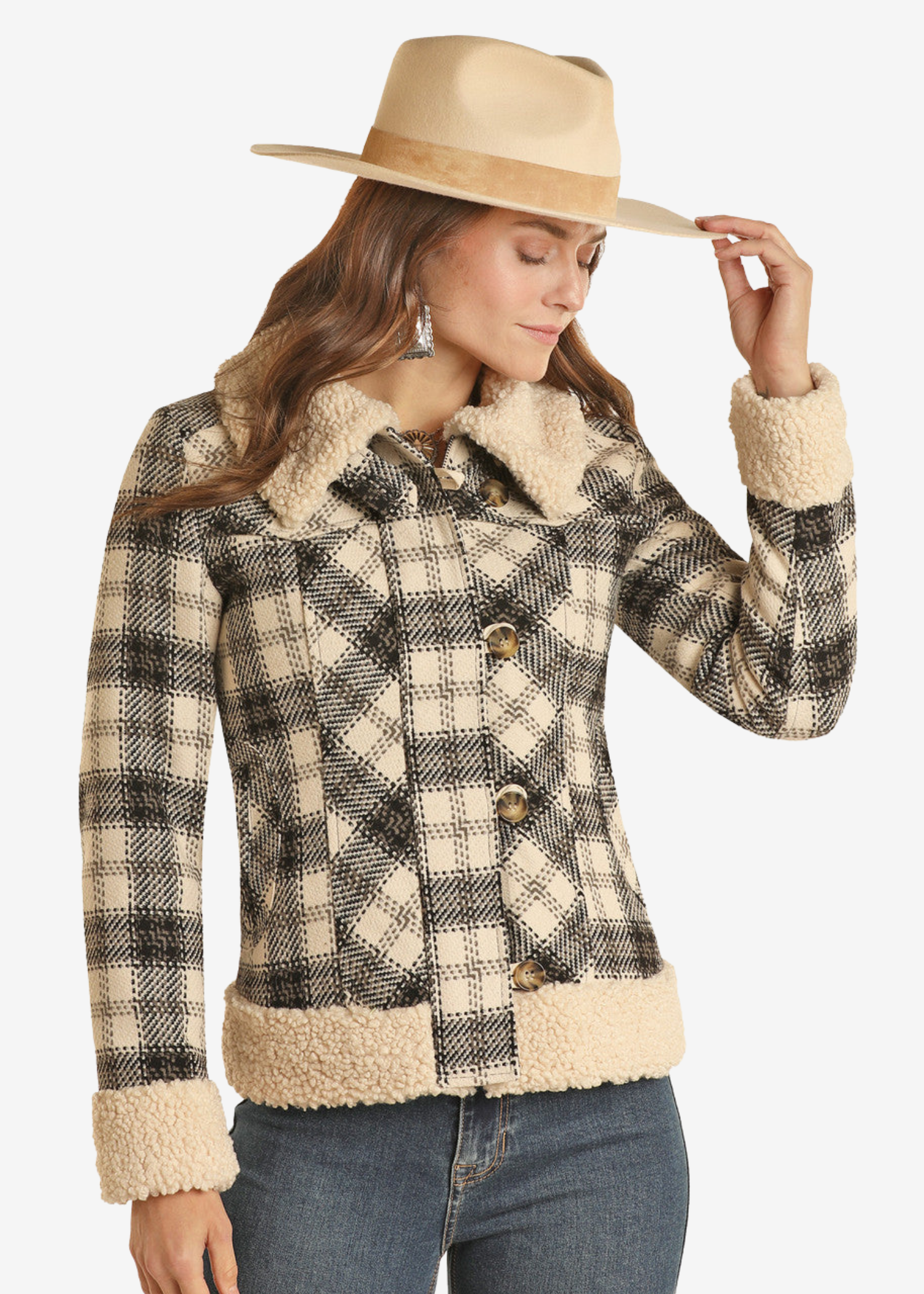 Powder River Plaid Berber Wool Coat