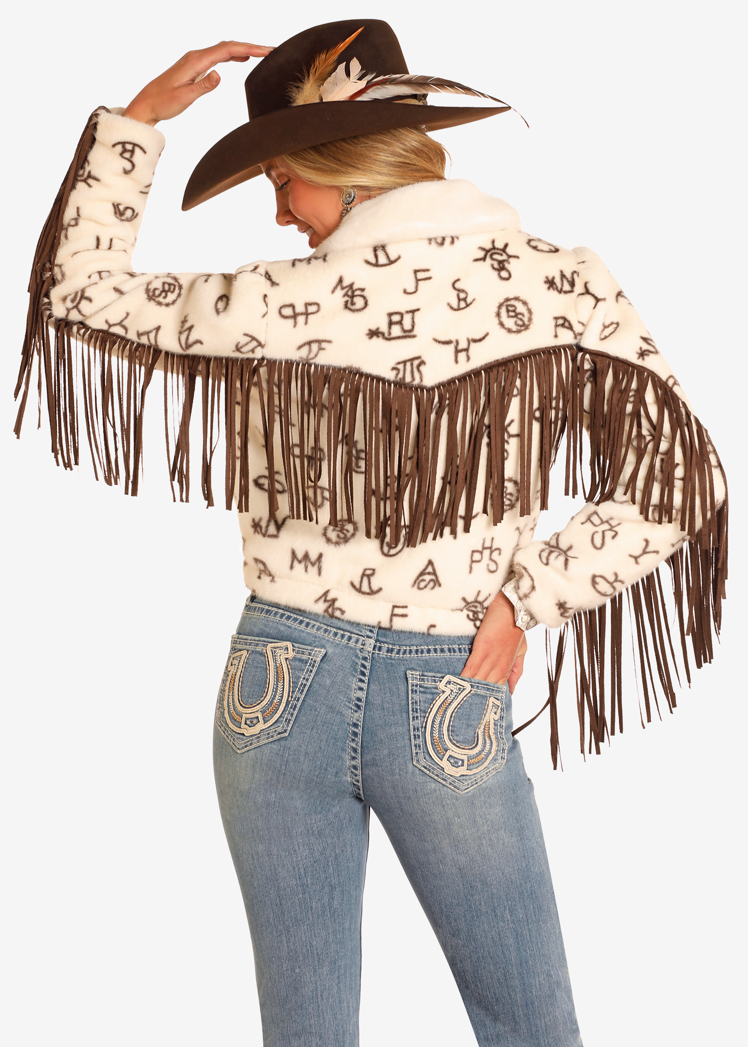 Cattle Brand Fringe Jacket