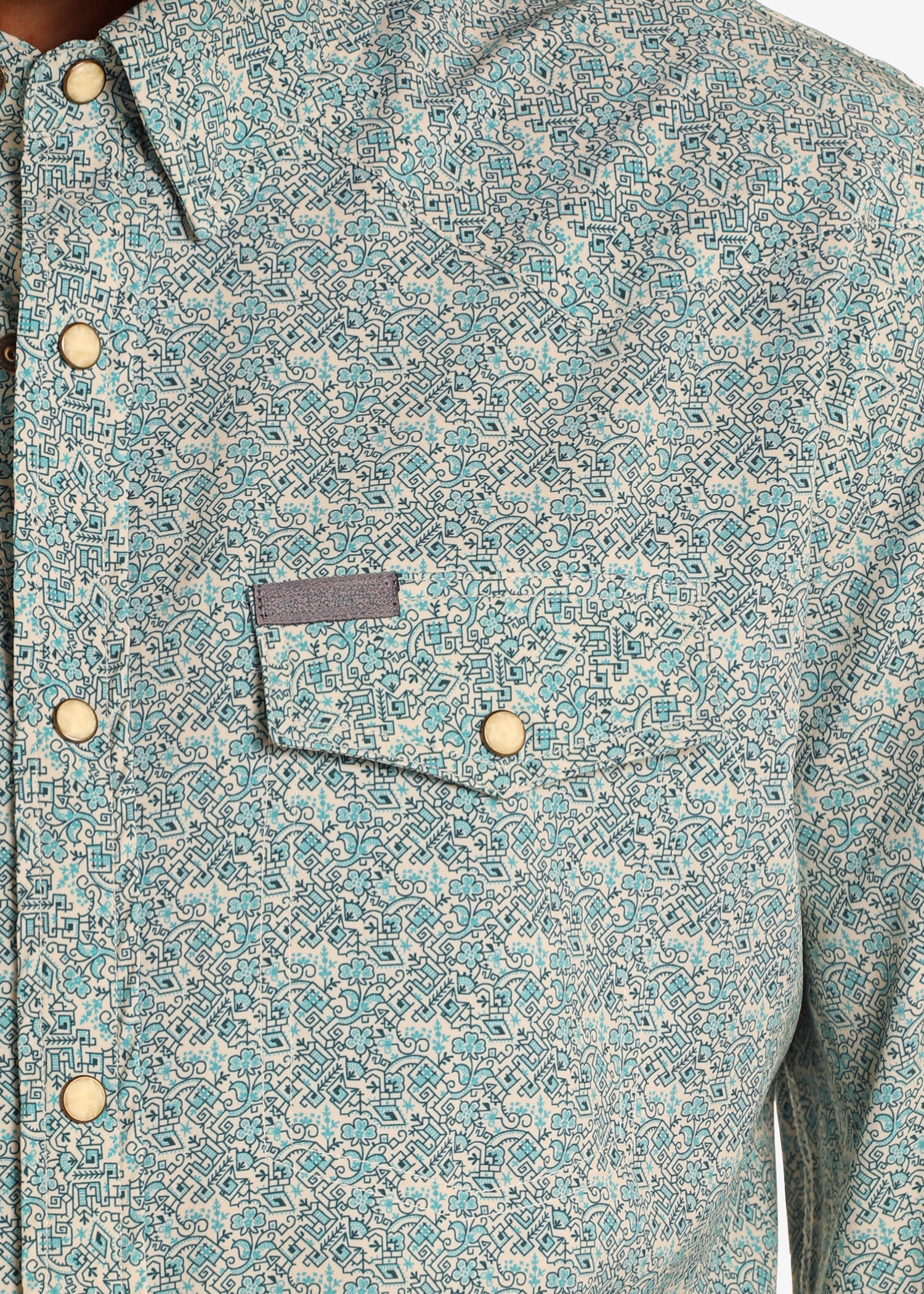 Geo Floral Long Sleeve Performance Shirt